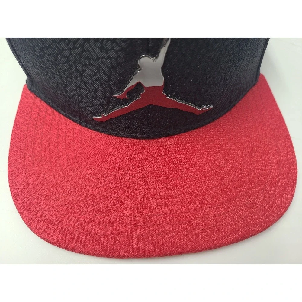 Youth Air Jordan Jumpman Cement‎ Elephant Print Snapback Hat Cap Boy Black Red